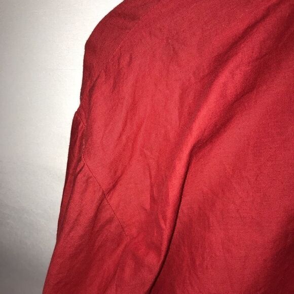 Women's South Main Red & White Embroidered Blouse - Picture 9 of 11